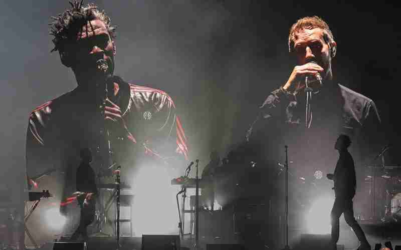 Massive Attack in full live. Music group "Trip hop" born in Bristol, England