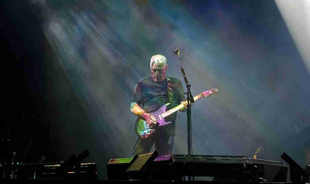 david-gilmour-1024x607px David Gilmour, former guitarist of Pink Floyd. Pictured in concert.