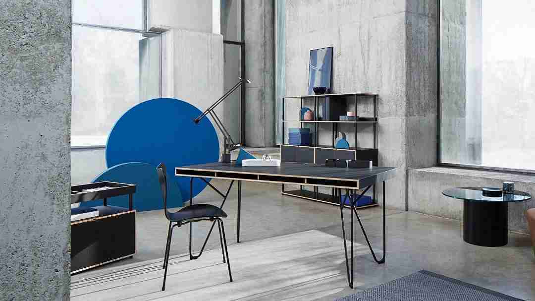 studio-thomas-feichtner-bene-geman-design-award-2019-1080x607px Imagen del sistema de espacio de trabajo Studio, diseñado por Thomas Feichtner para Bene, compuesto de mesas, estanterías, sillería y accesorios.