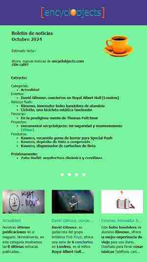 Newsletter for the month of October 2024 for encyclobjects.com. Cover image. 