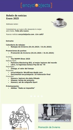 boletin-de-noticias-enero-2025-300x532px.jpg Portada del boletín de noticias de Enero 2025 de encyclobjects.com, imagen. Boletín de noticias Enero 2025, imagen