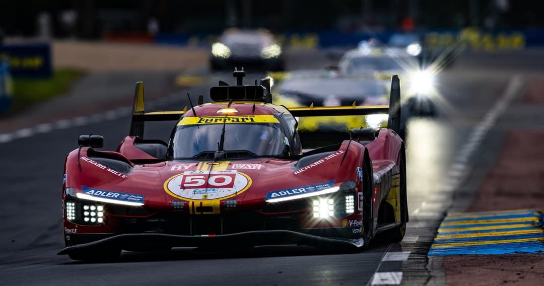 24 Hours of Le Mans 2024. Image of the Ferrari number 50 driven by Miguel Molina, Antonio Fuoco and