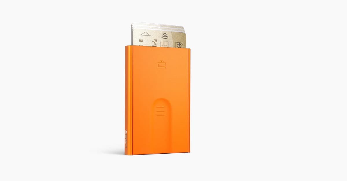 Slider, rigid wallet with RFID protection